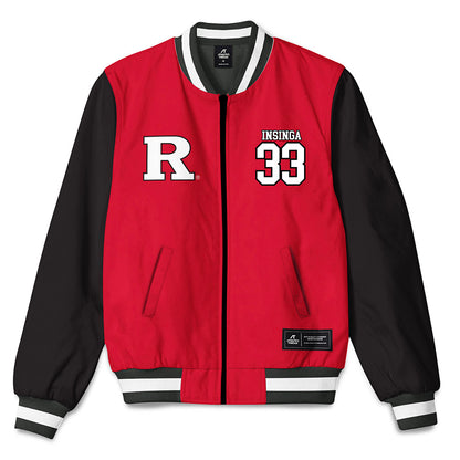 Rutgers - NCAA Football : John Insinga - Bomber Jacket-0