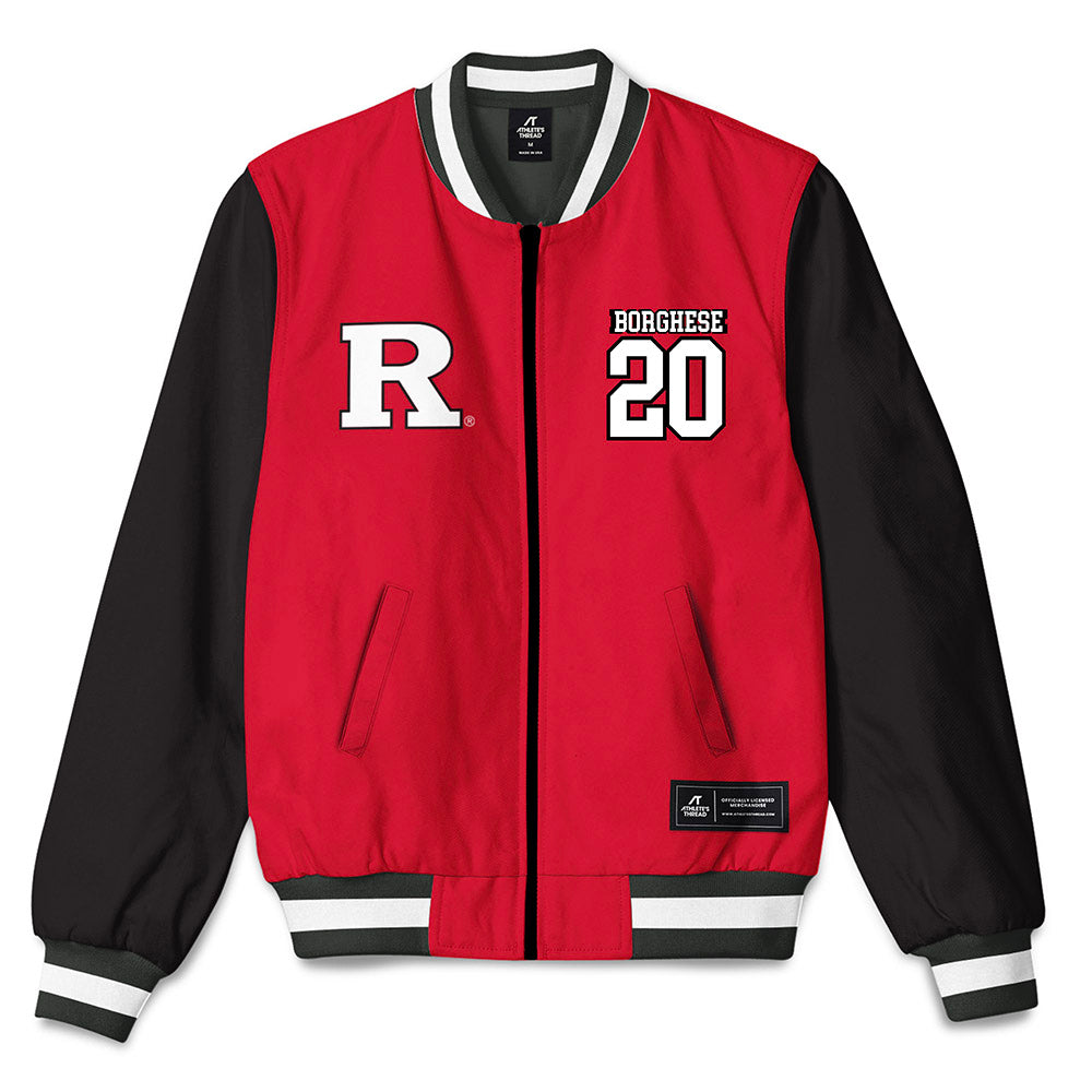 Rutgers - NCAA Baseball : Vincent Borghese - Bomber Jacket-0