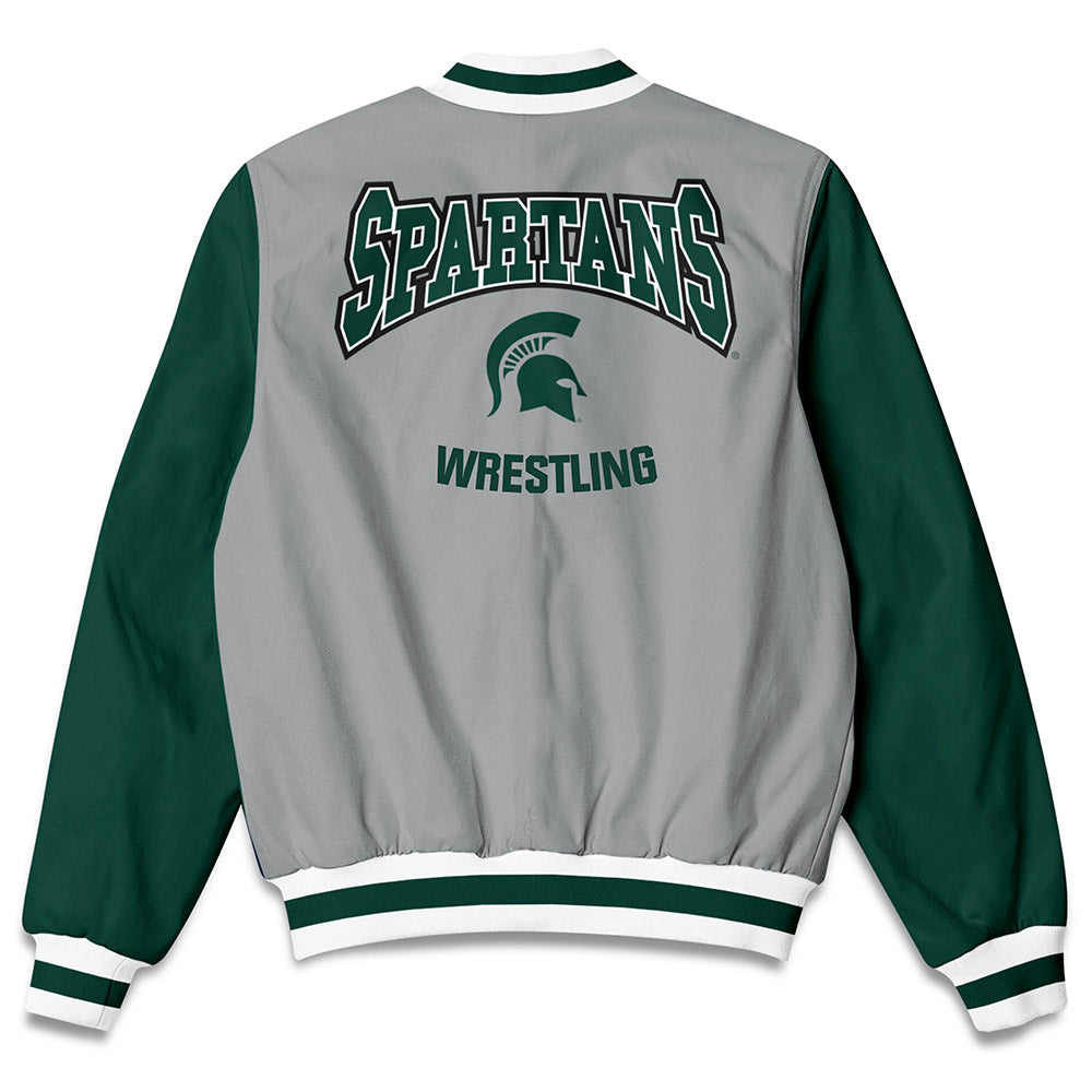 Michigan State - NCAA Wrestling : Gavin Craner - Bomber Jacket-1