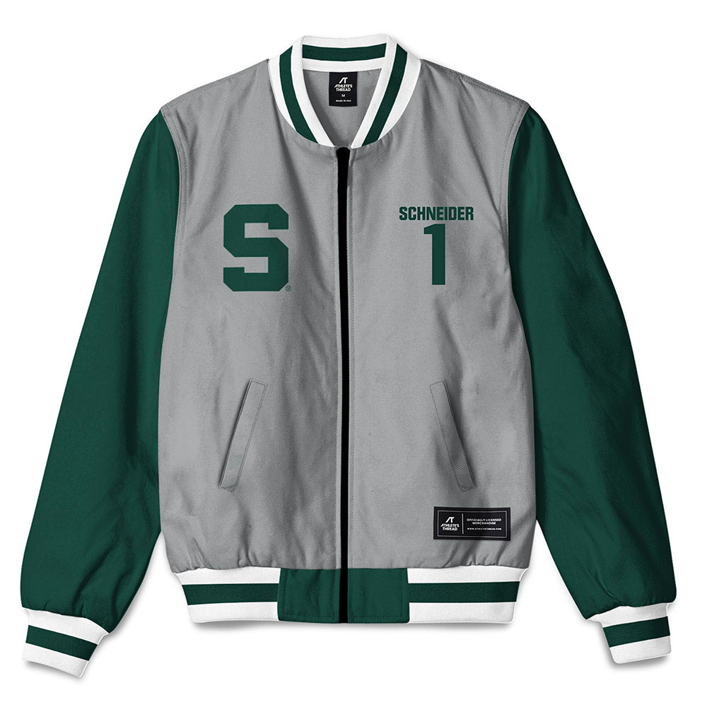 Michigan State - NCAA Women's Volleyball : Lia Schneider - Bomber Jacket-0