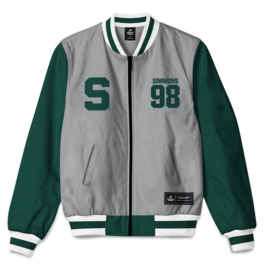 Michigan State - NCAA Football : Derrick Simmons - Bomber Jacket-0
