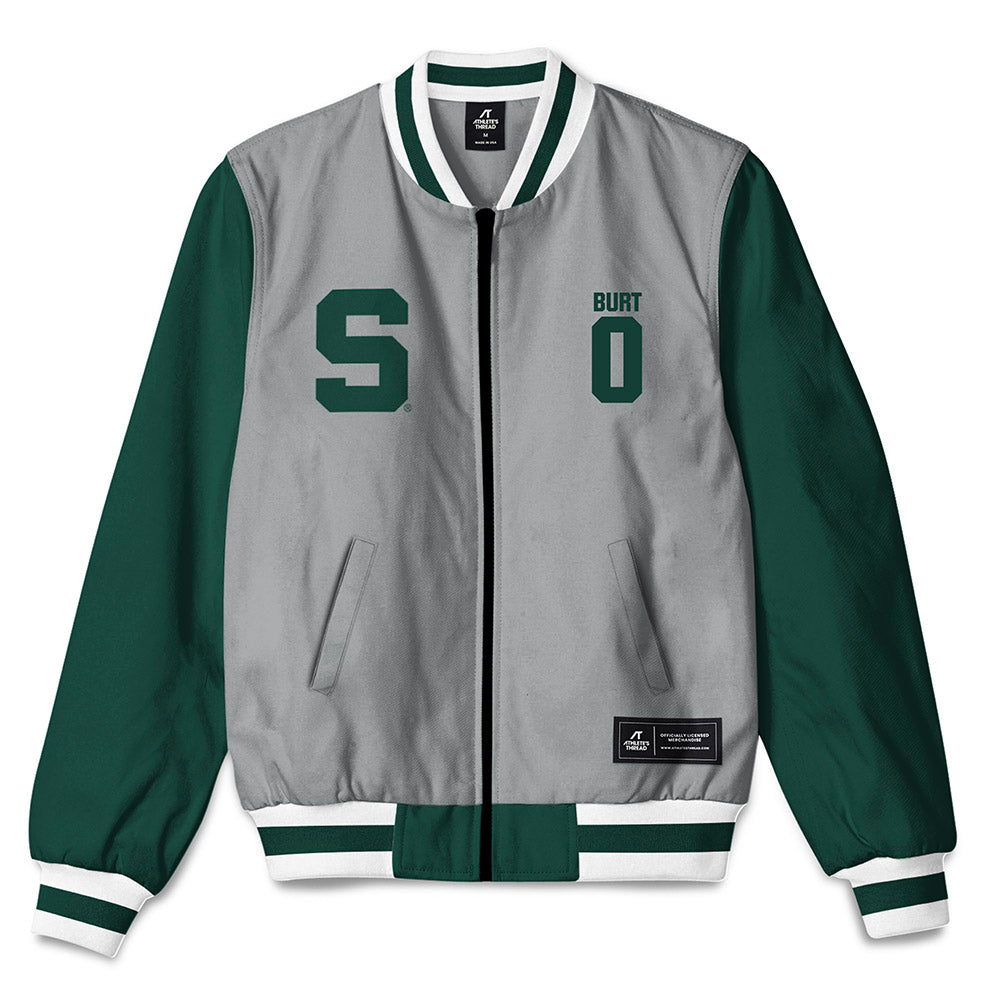 Michigan State - NCAA Football : Nijhay Burt - Bomber Jacket-0