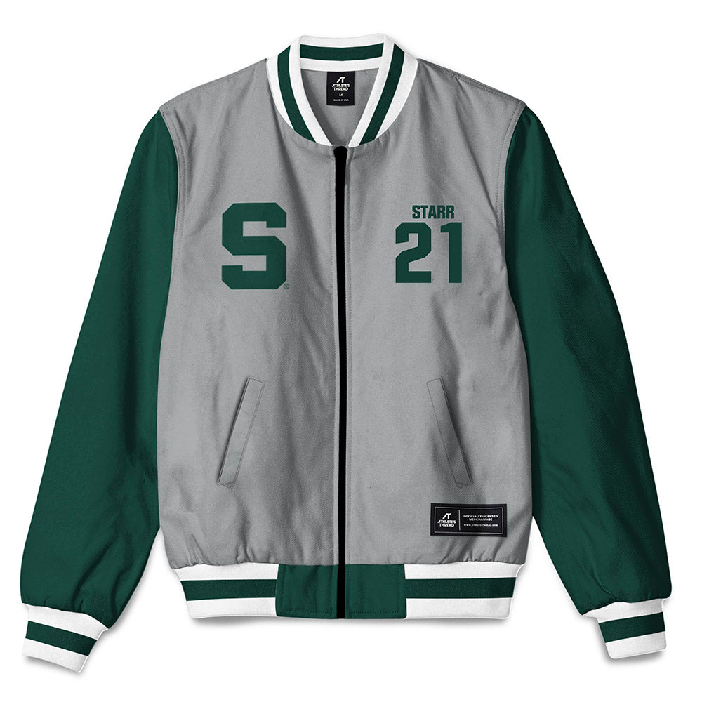 Michigan State - NCAA Softball : Alex Starr - Bomber Jacket-0