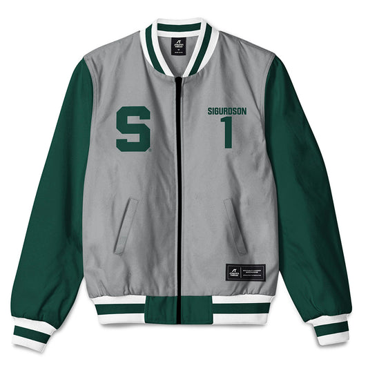 Michigan State - NCAA Men's Ice Hockey : Quentin Sigurdson - Bomber Jacket-0