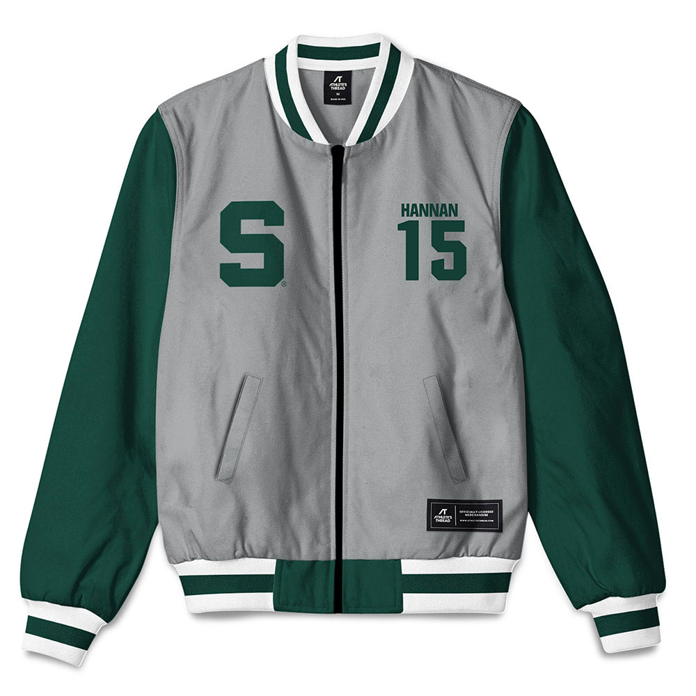 Michigan State - NCAA Football : Leo Hannan - Bomber Jacket-0