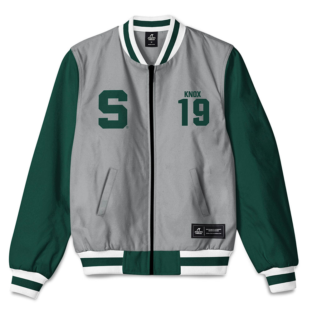 Michigan State - NCAA Men's Soccer : JEB Knox - Bomber Jacket-0