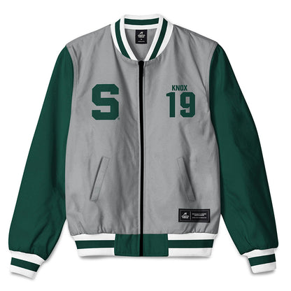 Michigan State - NCAA Men's Soccer : JEB Knox - Bomber Jacket-0