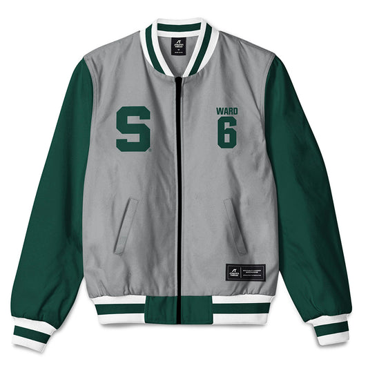 Michigan State - NCAA Men's Ice Hockey : Cole Ward - Bomber Jacket-0