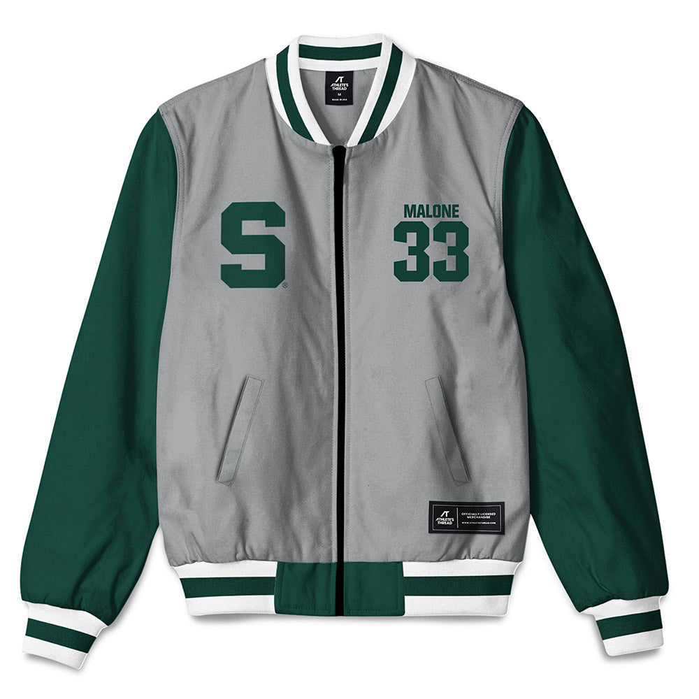 Michigan State - NCAA Football : DiMari Malone - Bomber Jacket-0