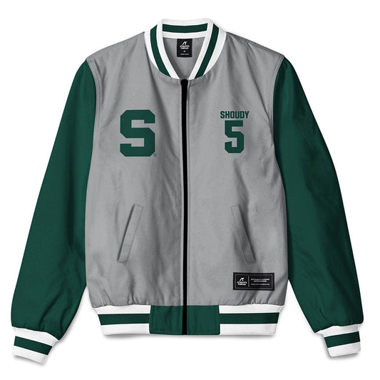 Michigan State - NCAA Men's Ice Hockey : Travis Shoudy - Bomber Jacket-0