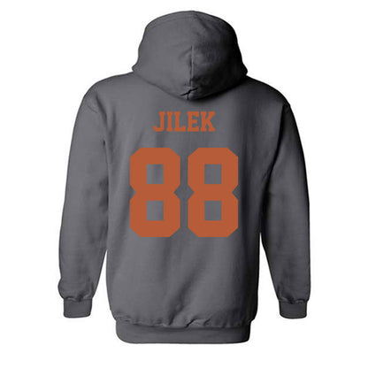 Texas - NCAA Football : Charlie Jilek - Classic Shersey Hooded Sweatshirt-3