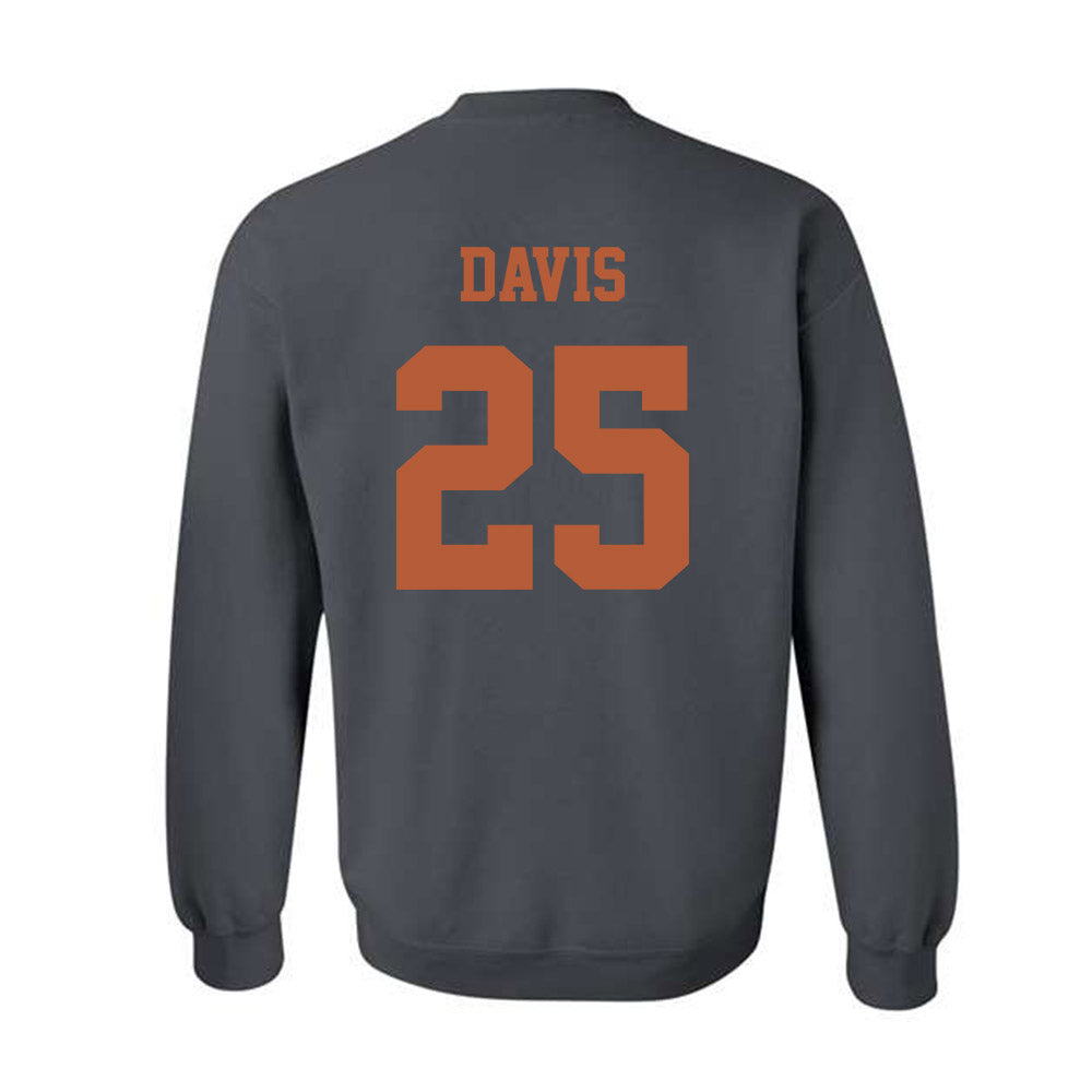 Texas - NCAA Football : Toray Davis - Classic Shersey Crewneck Sweatshirt-5