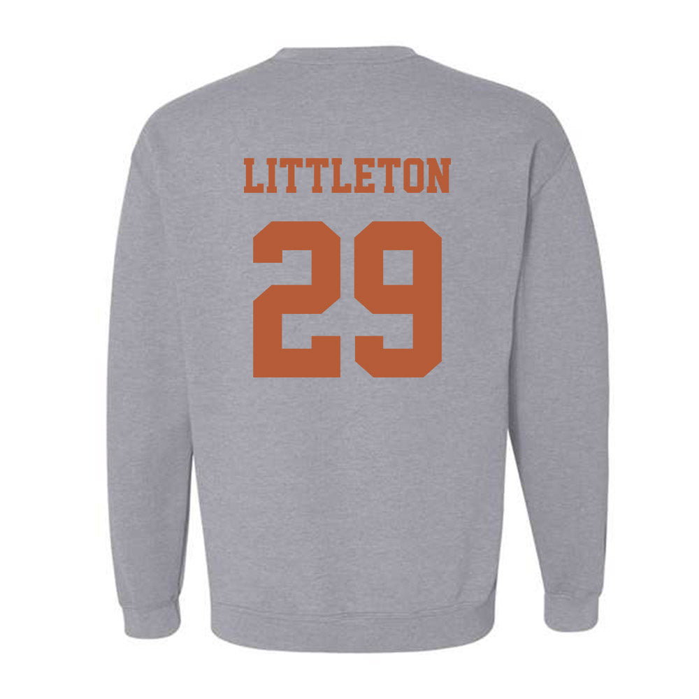 Texas - NCAA Football : Graceson Littleton - Classic Shersey Crewneck Sweatshirt-5