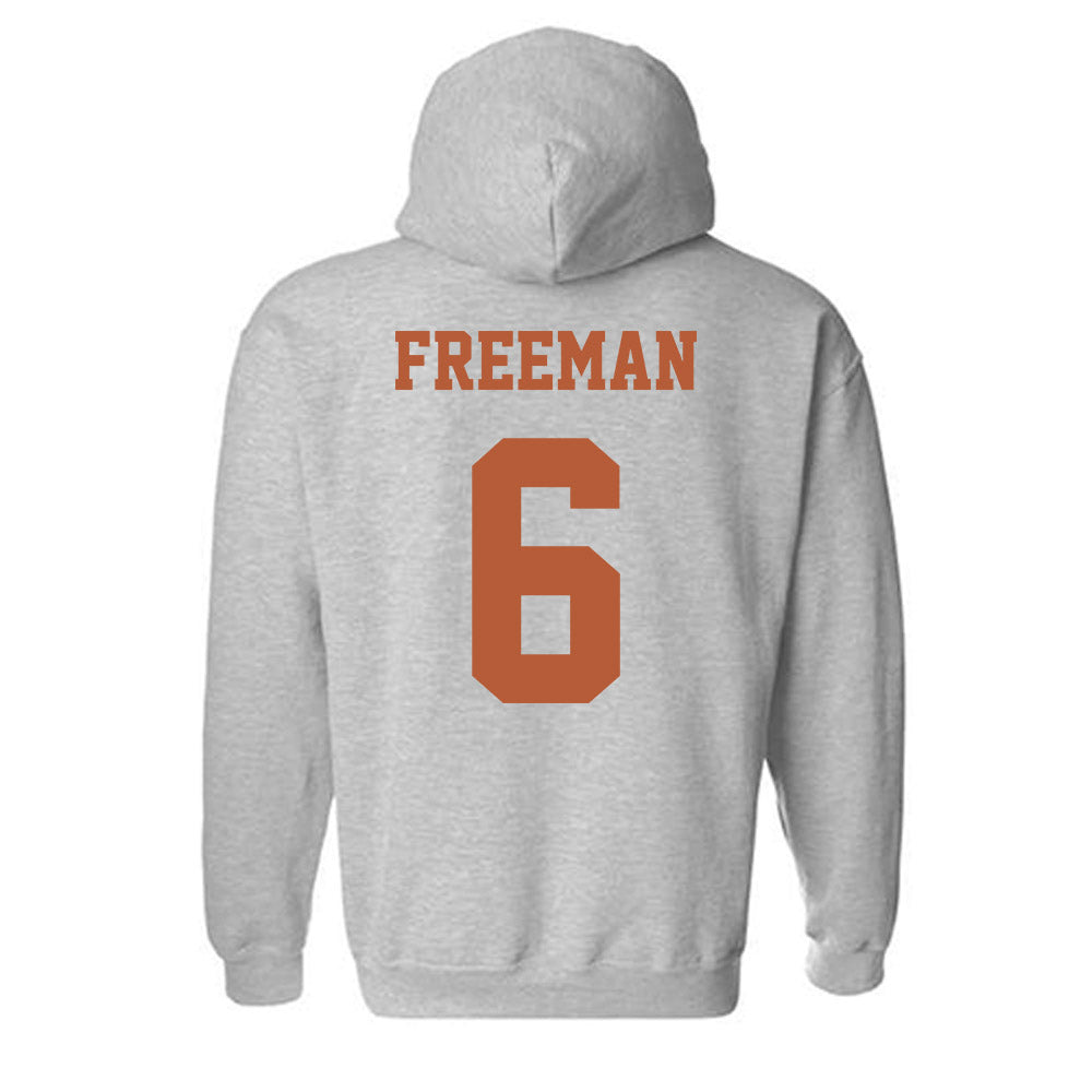 Texas - NCAA Men's Basketball : Elyjah Freeman - Classic Shersey Hooded Sweatshirt-4
