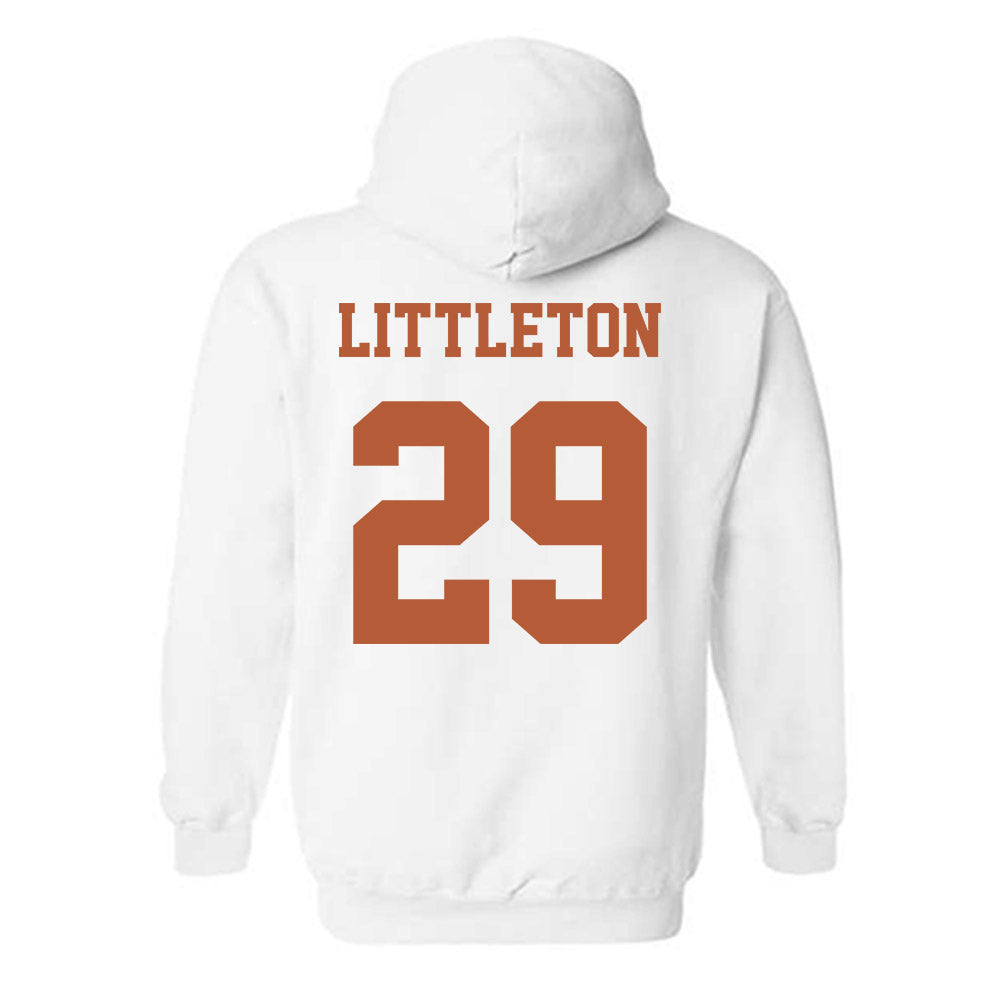 Texas - NCAA Football : Graceson Littleton - Classic Shersey Hooded Sweatshirt-4