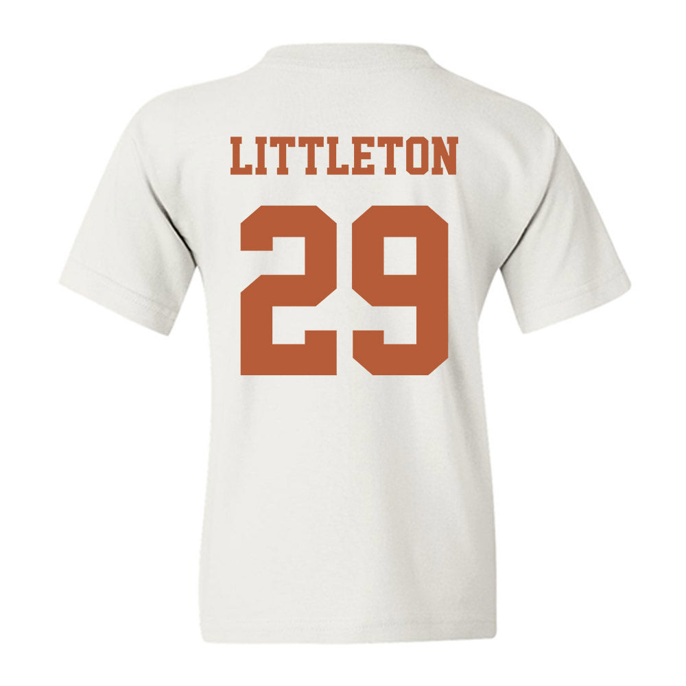 Texas - NCAA Football : Graceson Littleton - Classic Shersey Youth T-Shirt-3