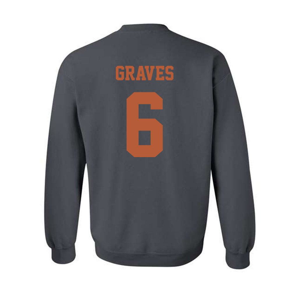 Texas - NCAA Women's Basketball : Sarah Graves - Classic Shersey Crewneck Sweatshirt-3