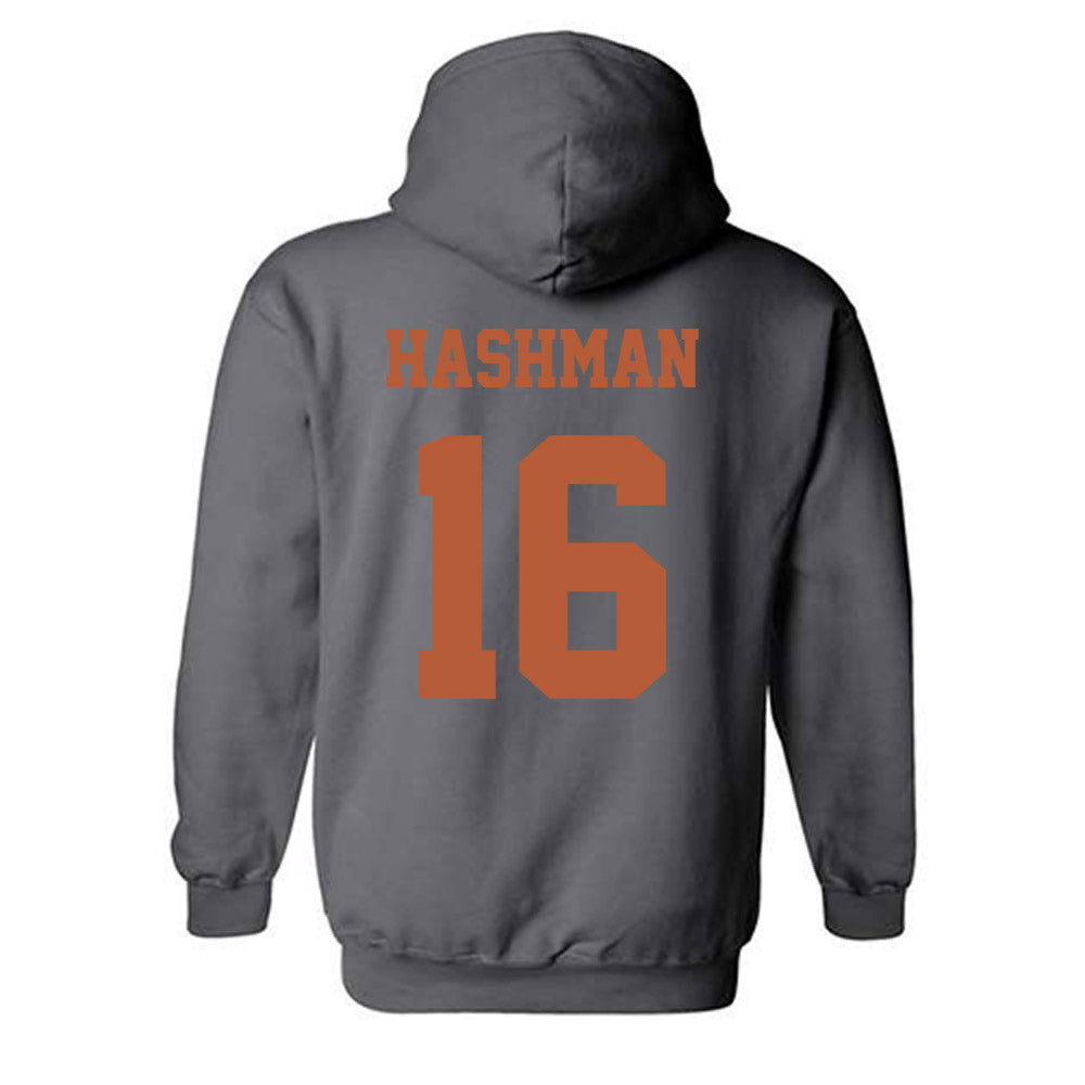 Texas - NCAA Beach Volleyball : Katie Hashman - Classic Shersey Hooded Sweatshirt-5