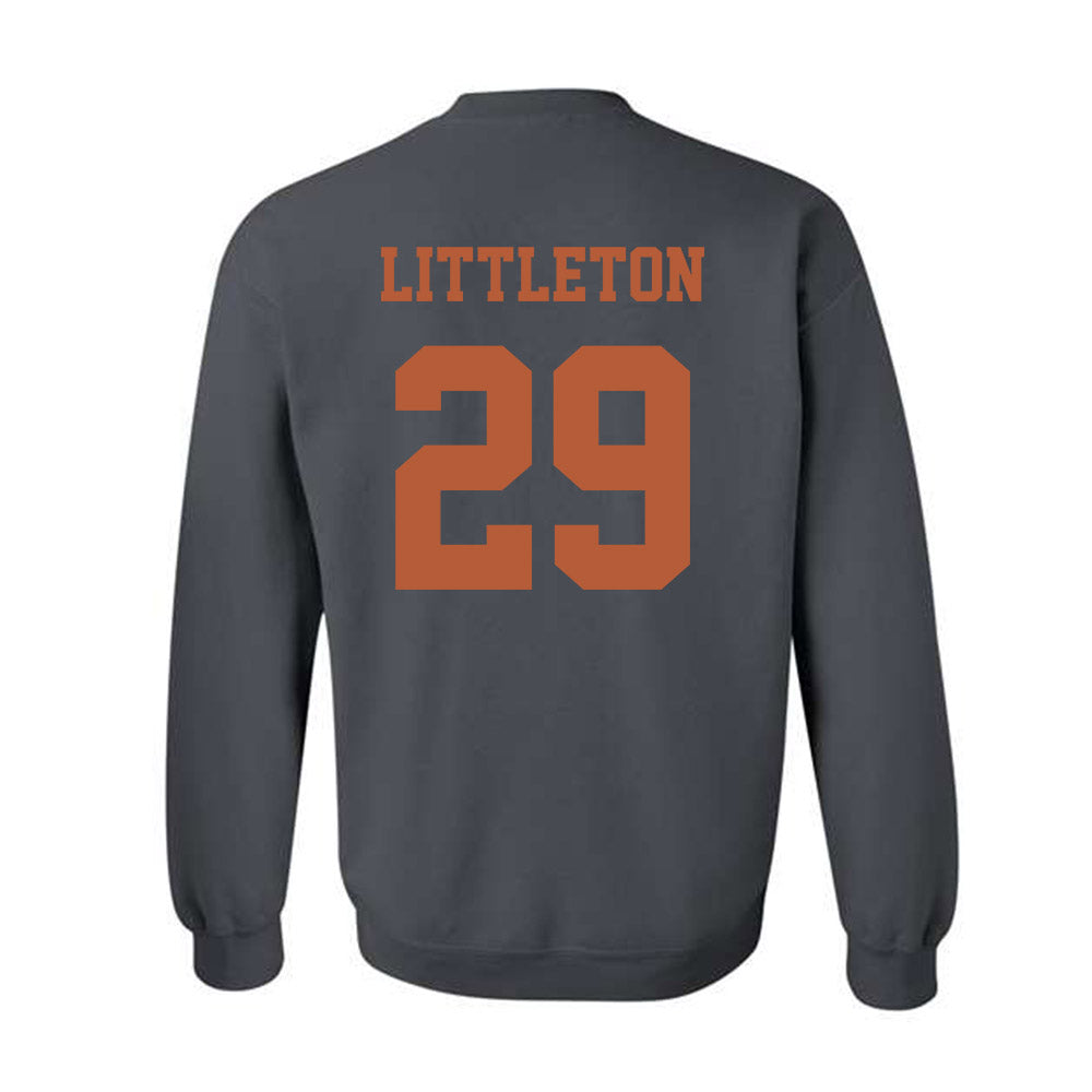 Texas - NCAA Football : Graceson Littleton - Classic Shersey Crewneck Sweatshirt-4