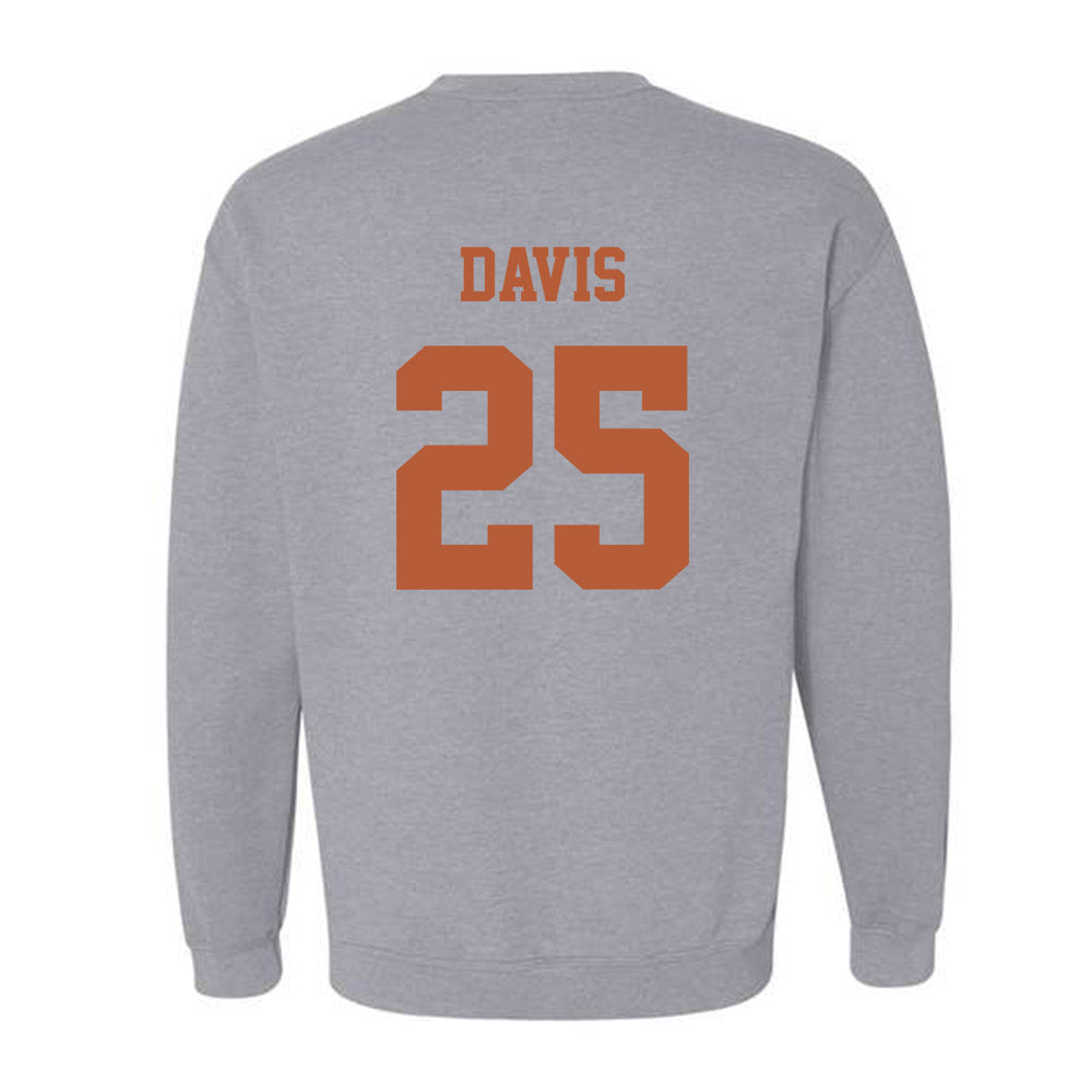 Texas - NCAA Football : Toray Davis - Classic Shersey Crewneck Sweatshirt-5
