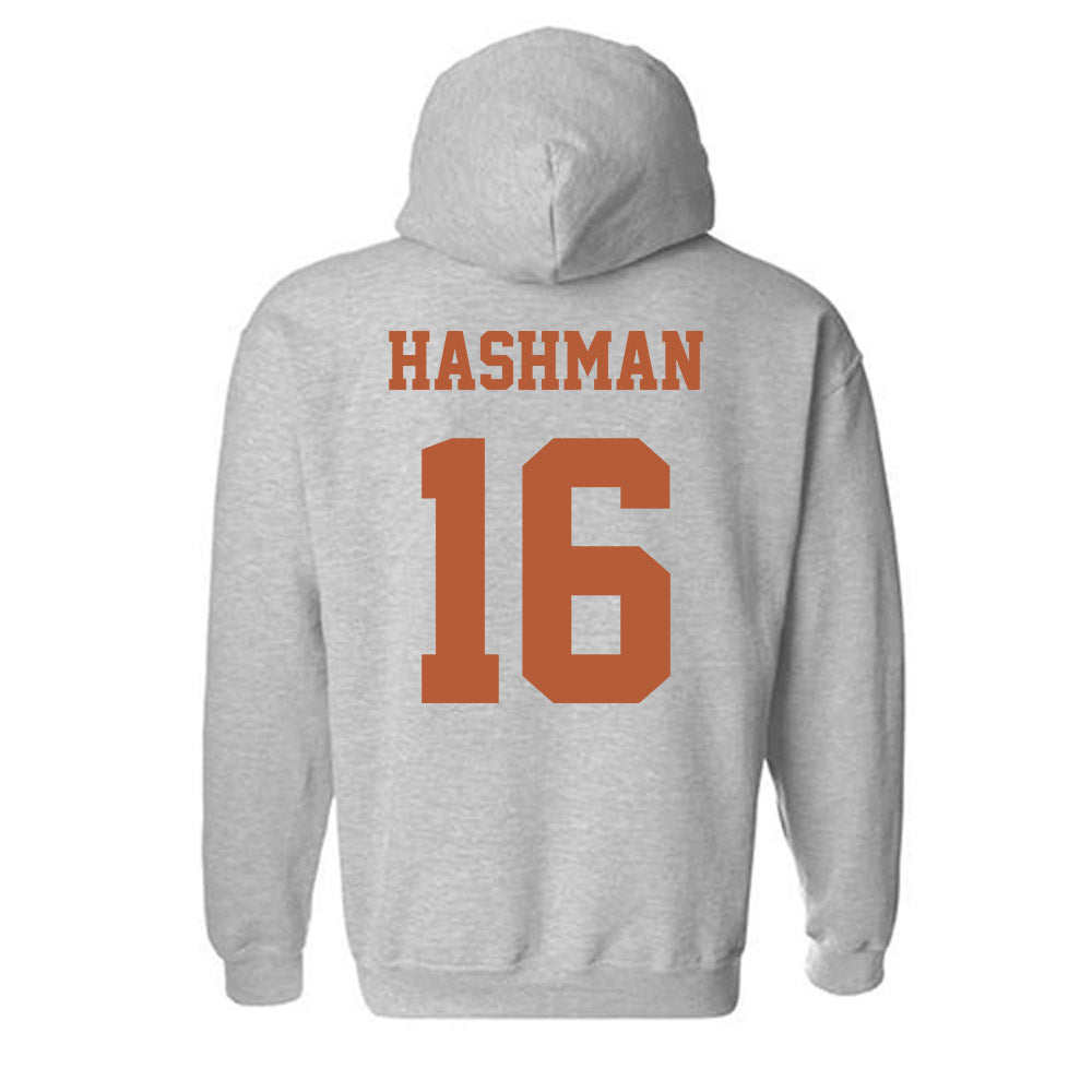 Texas - NCAA Beach Volleyball : Katie Hashman - Classic Shersey Hooded Sweatshirt-3