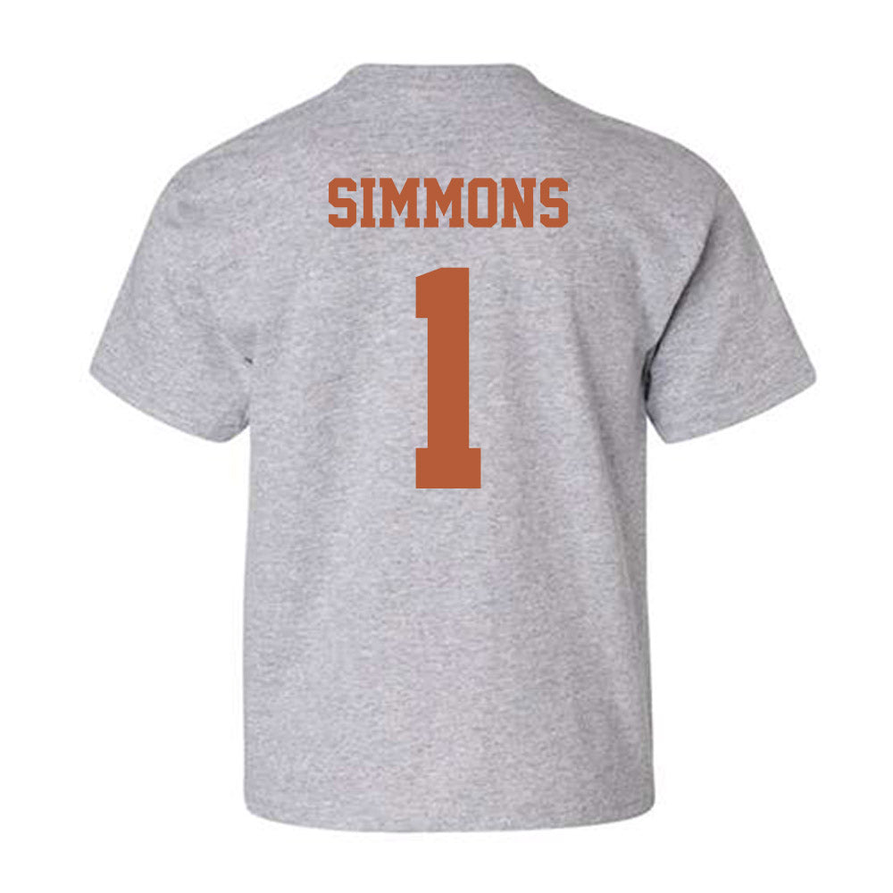 Texas - NCAA Football : Colin Simmons - Classic Shersey Youth T-Shirt-3