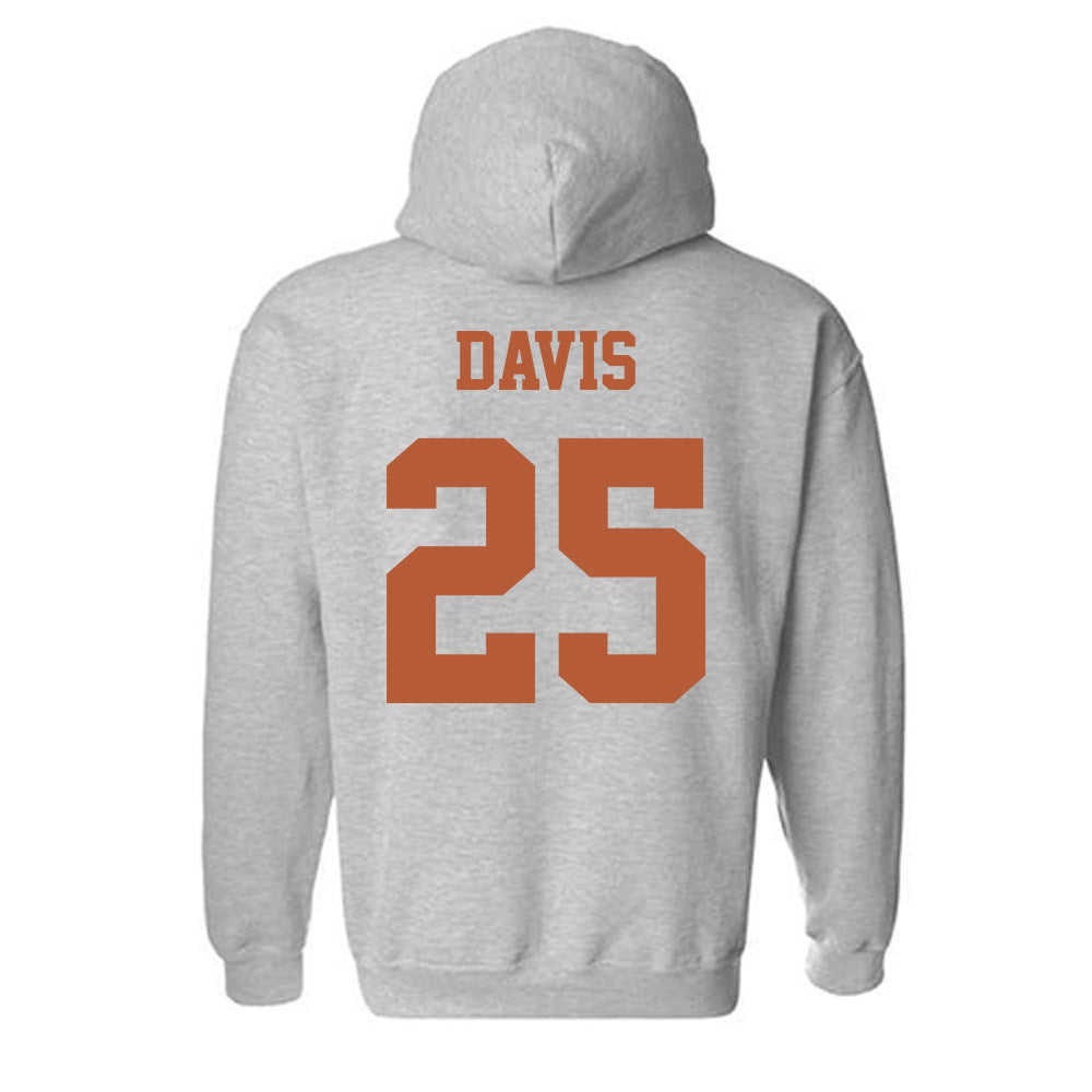 Texas - NCAA Football : Toray Davis - Classic Shersey Hooded Sweatshirt-3