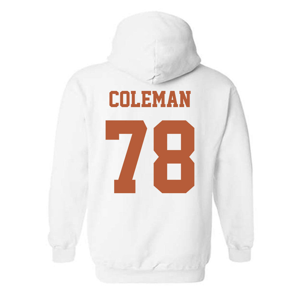 Texas - NCAA Football : Jordan Coleman - Classic Shersey Hooded Sweatshirt-5