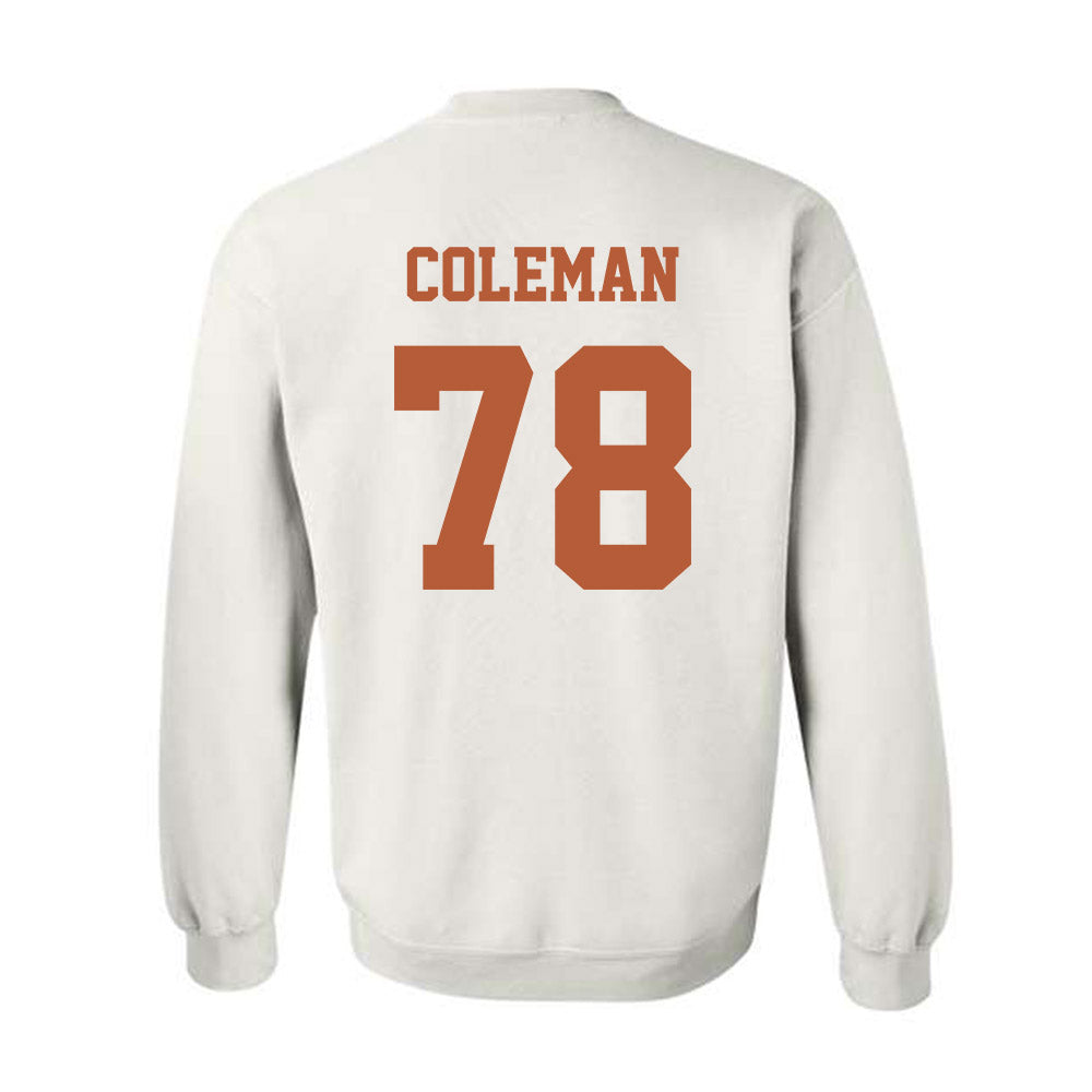 Texas - NCAA Football : Jordan Coleman - Classic Shersey Crewneck Sweatshirt-3