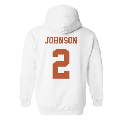 Texas - NCAA Men's Basketball : Isaiah Johnson - Classic Shersey Hooded Sweatshirt-3