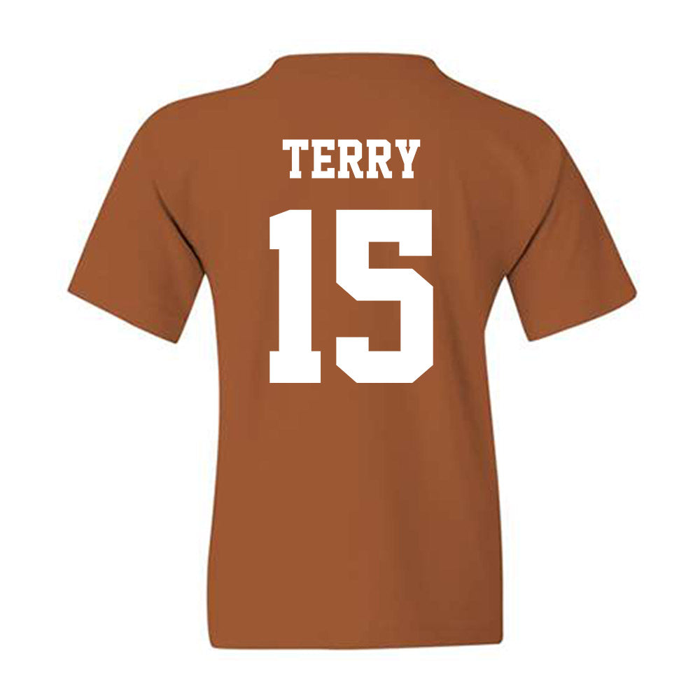 Texas - NCAA Football : Justus Terry - Classic Shersey Youth T-Shirt-1