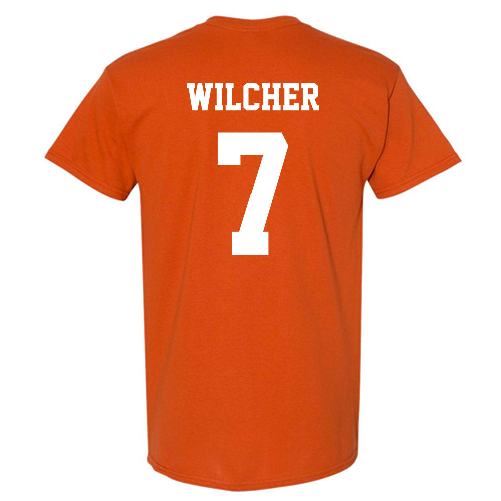 Texas - NCAA Men's Basketball : Simeon Wilcher - Classic Shersey T-Shirt-1