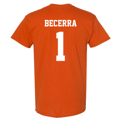 Texas - NCAA Baseball : Temo Becerra - Classic Shersey T-Shirt-1