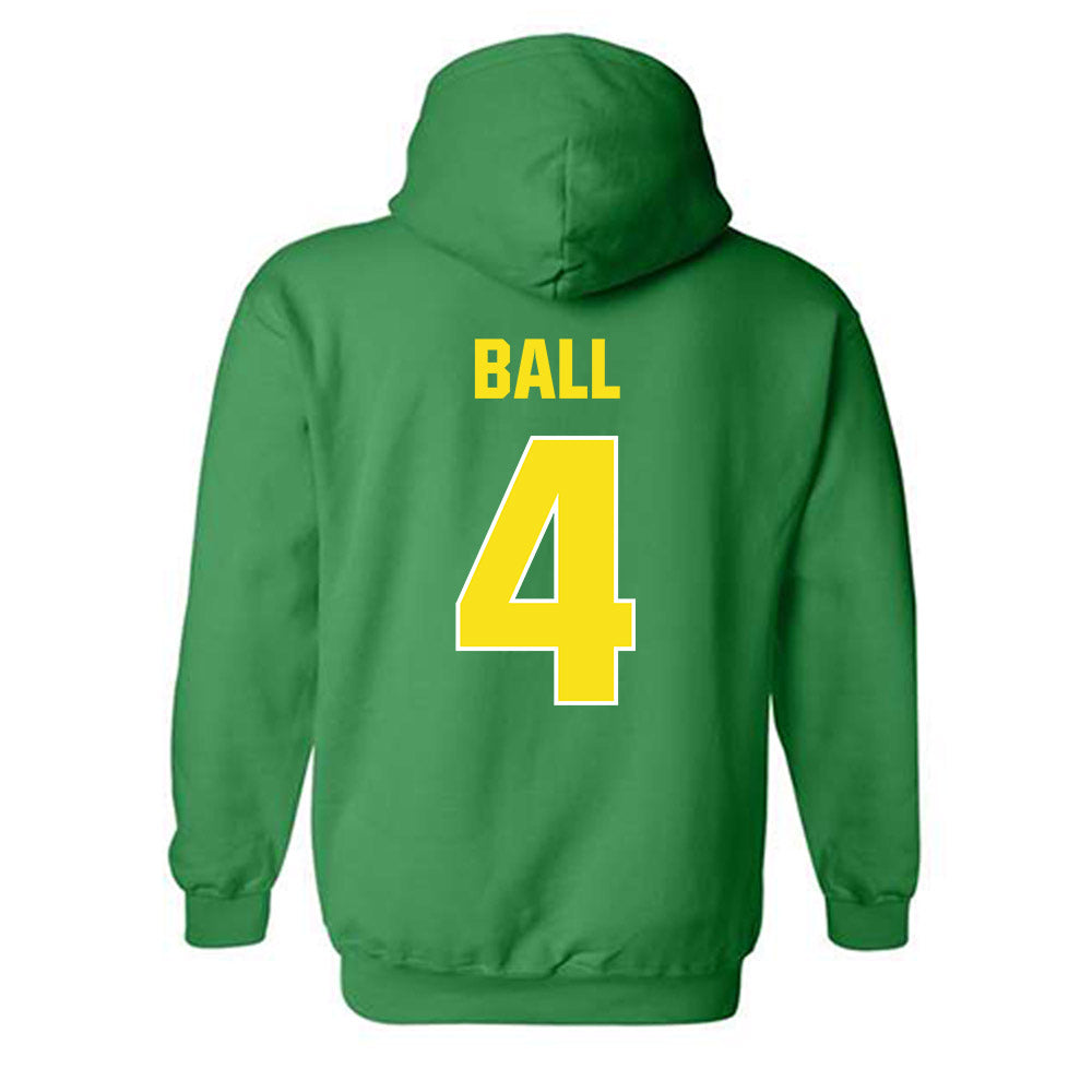 Oregon - NCAA Football : Tradarian Ball - Sports Shersey Hooded Sweatshirt-1