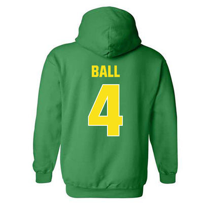 Oregon - NCAA Football : Tradarian Ball - Sports Shersey Hooded Sweatshirt-1