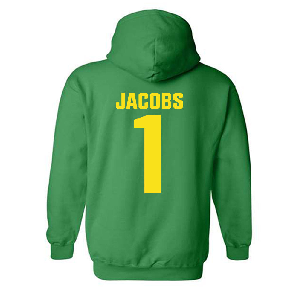 Oregon - NCAA Women's Basketball : Mia Jacobs - Sports Shersey Hooded Sweatshirt-1