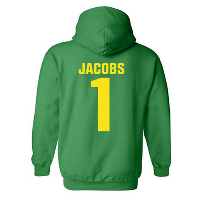 Oregon - NCAA Women's Basketball : Mia Jacobs - Sports Shersey Hooded Sweatshirt-1