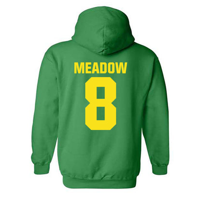 Oregon - NCAA Men's Basketball : Andrew Meadow - Sports Shersey Hooded Sweatshirt-1