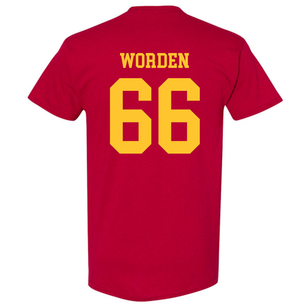 Iowa State - NCAA Football : Derek Worden - Sports Shersey T-Shirt-1