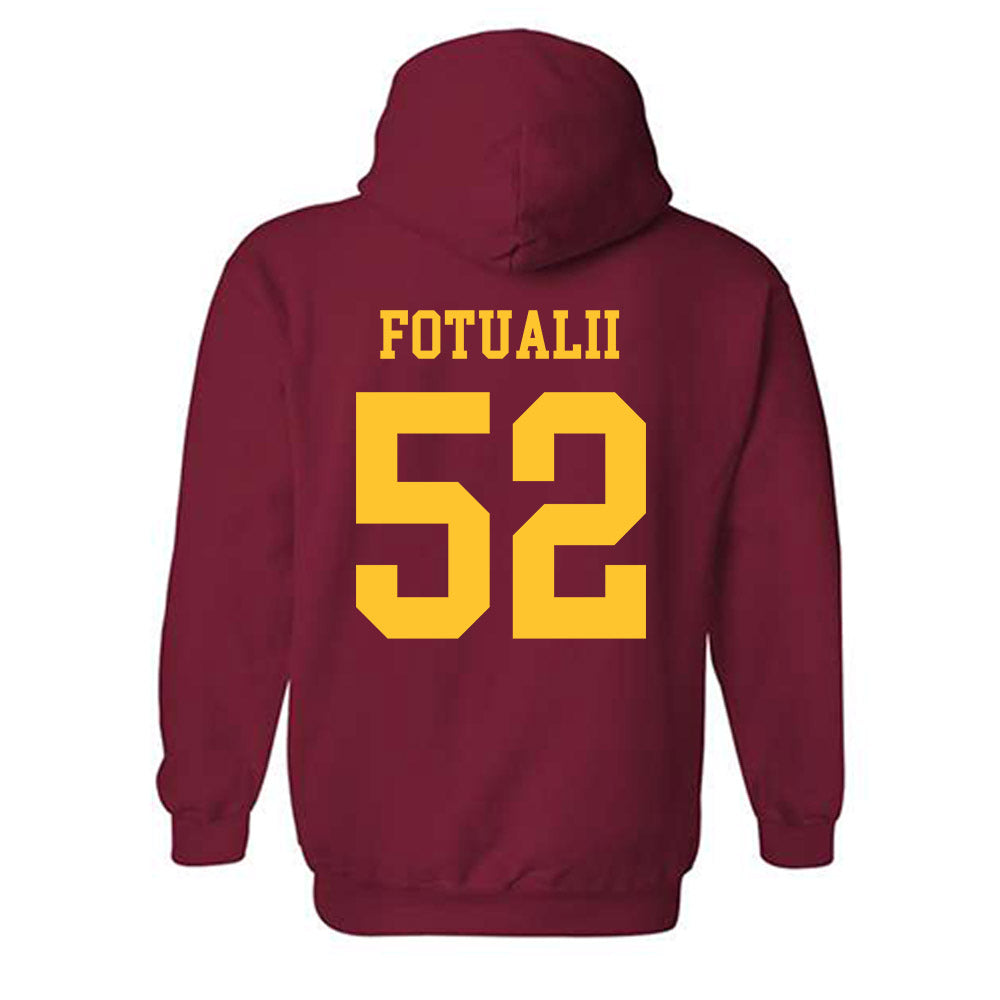 Iowa State - NCAA Football : Kingston Fotualii - Sports Shersey Hooded Sweatshirt-1