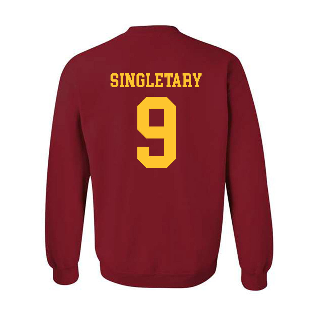 Iowa State - NCAA Football : Jaheim Singletary - Sports Shersey Crewneck Sweatshirt-1