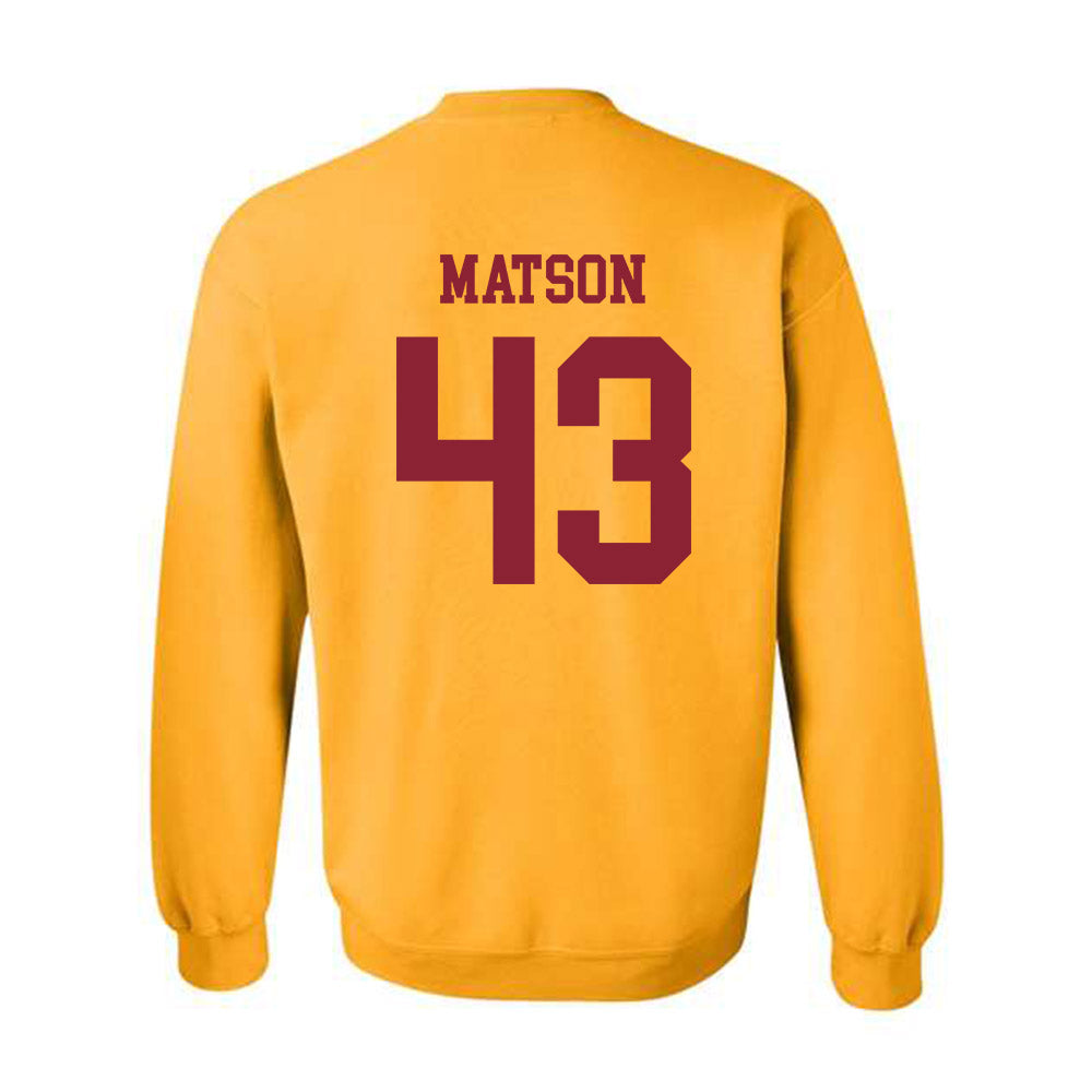 Iowa State - NCAA Football : Caden Matson - Sports Shersey Crewneck Sweatshirt