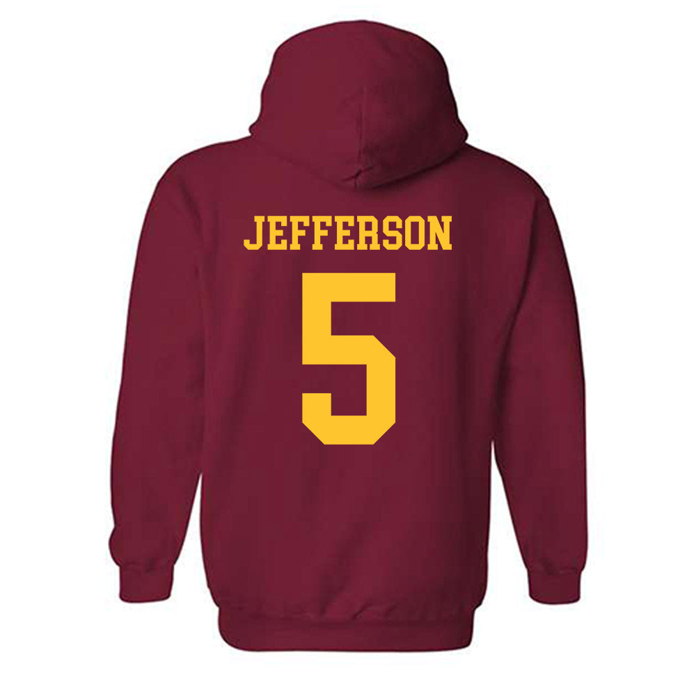 Iowa State - NCAA Men's Basketball : Joshua Jefferson - Sports Shersey Hooded Sweatshirt-1
