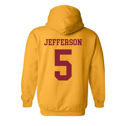 Iowa State - NCAA Men's Basketball : Joshua Jefferson - Sports Shersey Hooded Sweatshirt-1