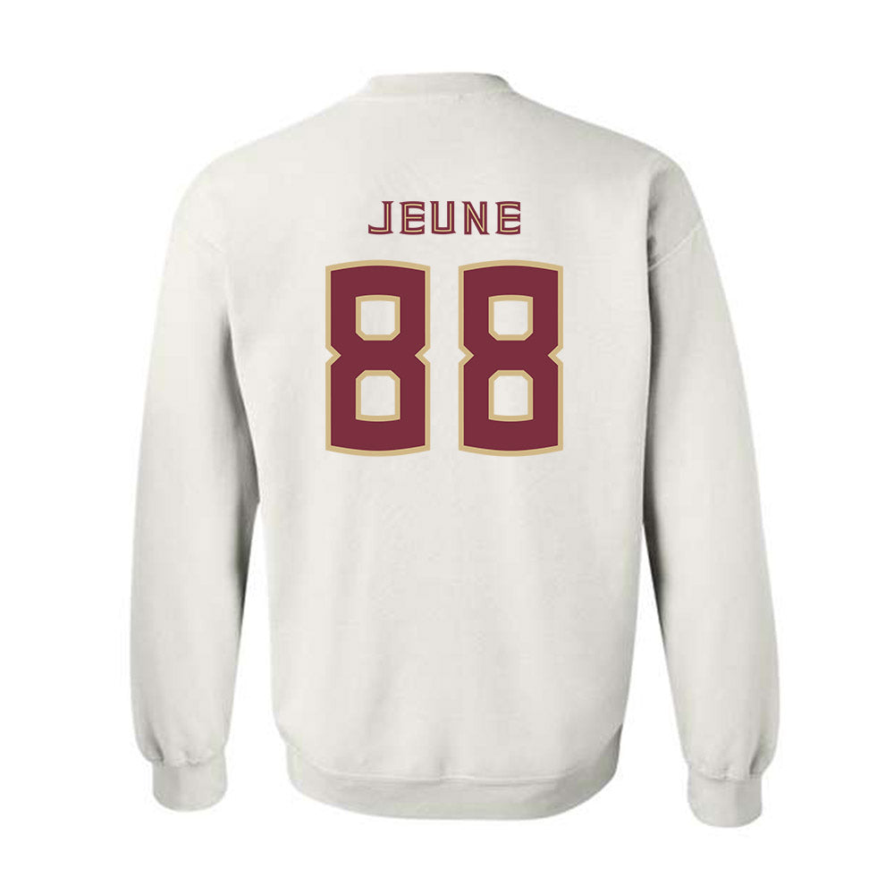 FSU - NCAA Football : Keenen Jeune - Replica Shersey Crewneck Sweatshirt-1