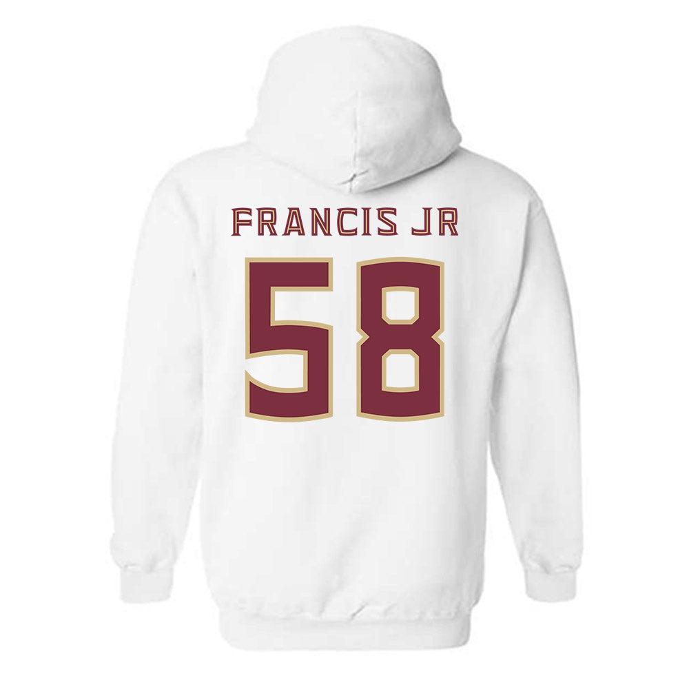 FSU - NCAA Football : Luke Francis Jr. - Replica Shersey Hooded Sweatshirt-1