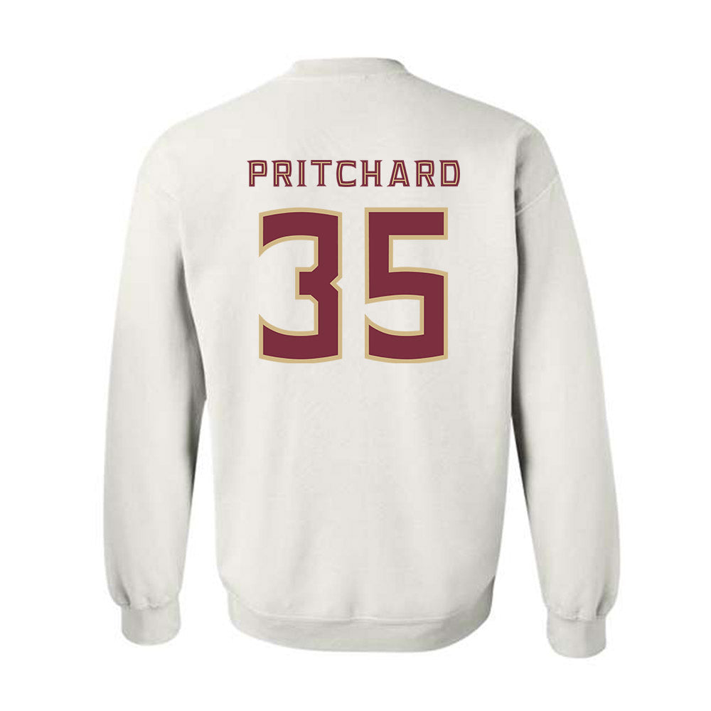 FSU - NCAA Football : Ethan Pritchard - Replica Shersey Crewneck Sweatshirt-1