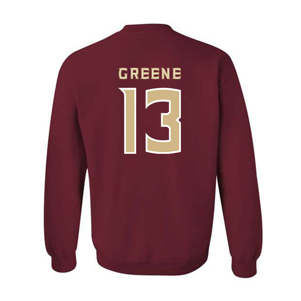 FSU - NCAA Women's Basketball : Tatum Greene - Replica Shersey Crewneck Sweatshirt-1