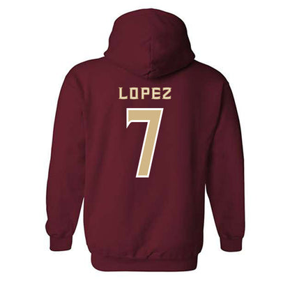 FSU - NCAA Football : Jasen Lopez - Replica Shersey Hooded Sweatshirt-1