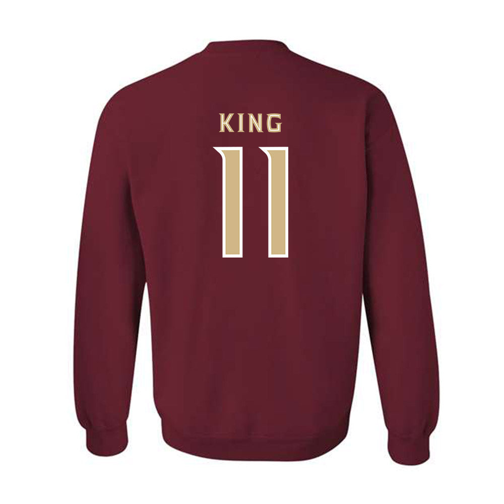 FSU - NCAA Women's Lacrosse : Danica King - Replica Shersey Crewneck Sweatshirt-1